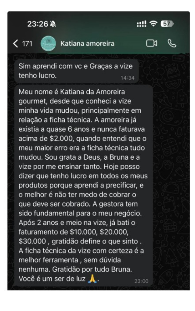 Depoimento real de aluna 3