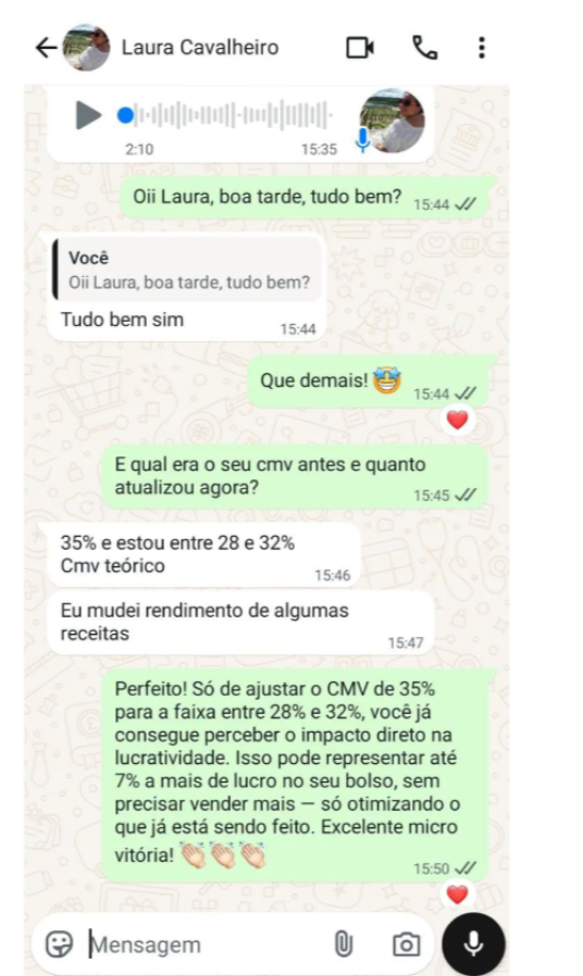 Depoimento real de aluna 7